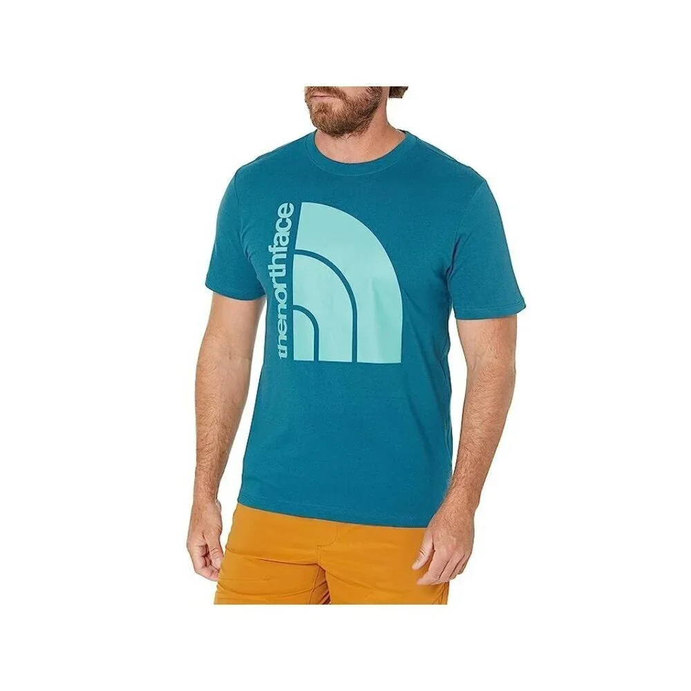 The North Face Mens Short-Sleeve Graphic Tee Turquoise Blue 2XL NWT MSRP $30